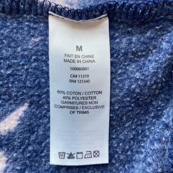 Garage Blue and Pink Tie Dye Cropped Hooded Zip-Up Sweatshirt Size Medium - Picture 5 of 6